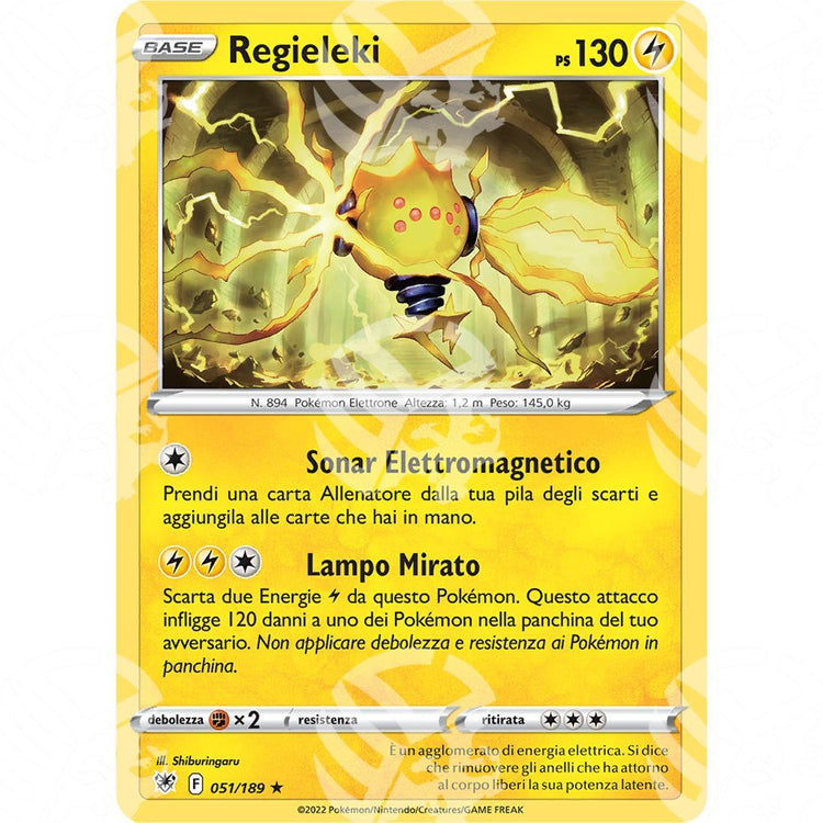 Lucentezza Siderale - Regieleki - 051/189 - Warcard - Lucentezza Siderale - Regieleki - 051/189 i prezzi più bassi sul mercato, solo da www.warcardshop.com! Carte singole, box, buste e mazzi.