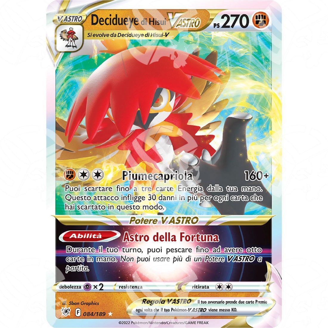 Lucentezza Siderale - Hisuian Decidueye VSTAR - Ultra Rare 084/189 - Warcard - Lucentezza Siderale - Hisuian Decidueye VSTAR - Ultra Rare 084/189 i prezzi più bassi sul mercato, solo da www.warcardshop.com! Carte singole, box, buste e mazzi.