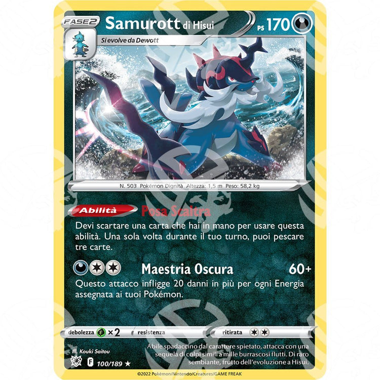 Lucentezza Siderale - Hisuian Samurott - Non-Holo B&B Kit Esclusive | 100/189 - Warcard - Lucentezza Siderale - Hisuian Samurott - Non-Holo B&B Kit Esclusive | 100/189 i prezzi più bassi sul mercato, solo da www.warcardshop.com! Carte singole, box, buste e mazzi.