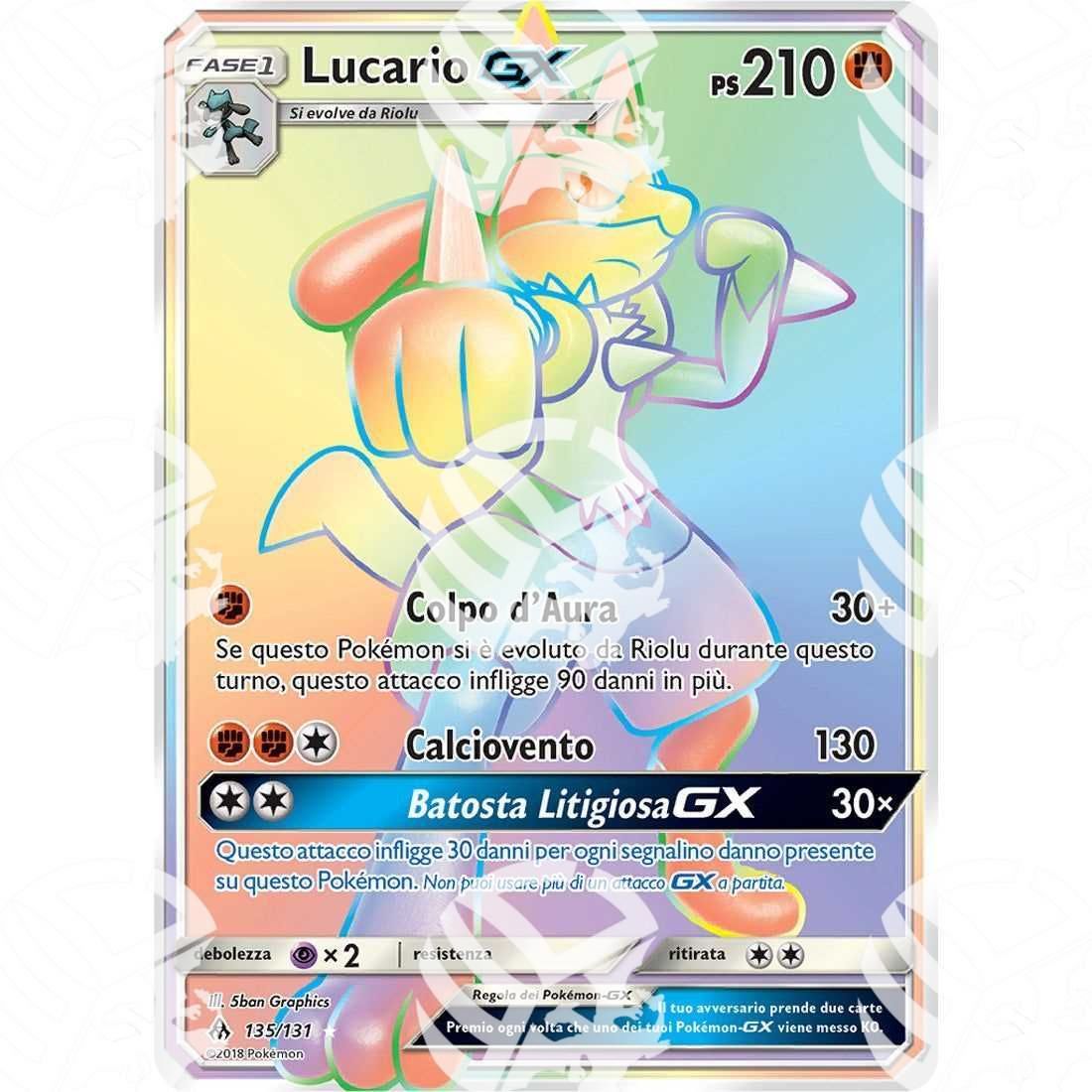 Apocalisse di Luce - Lucario GX - Rainbow Rare 135/131 - Warcard -  -  - Apocalisse di Luce - Lucario GX - Rainbow Rare 135/131 - Warcard - Apocalisse di Luce - Lucario GX - Rainbow Rare 135/131 i prezzi più bassi sul mercato, solo da www.warcardshop.com! Carte singole, box, buste e mazzi.