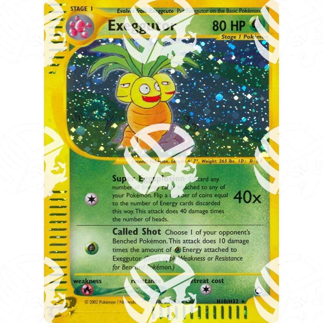 Aquapolis - Exeggutor - Holo Rare H10/H32 - Warcard - Aquapolis - Exeggutor - Holo Rare H10/H32 i prezzi più bassi sul mercato, solo da www.warcardshop.com! Carte singole, box, buste e mazzi.