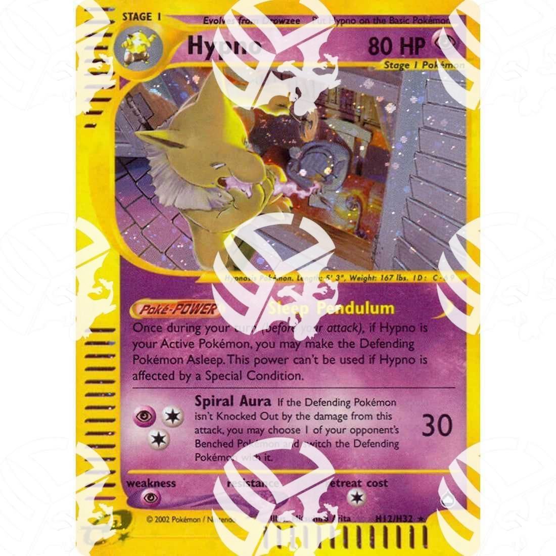 Aquapolis - Hypno - Holo Rare H12/H32 - Warcard - Aquapolis - Hypno - Holo Rare H12/H32 i prezzi più bassi sul mercato, solo da www.warcardshop.com! Carte singole, box, buste e mazzi.