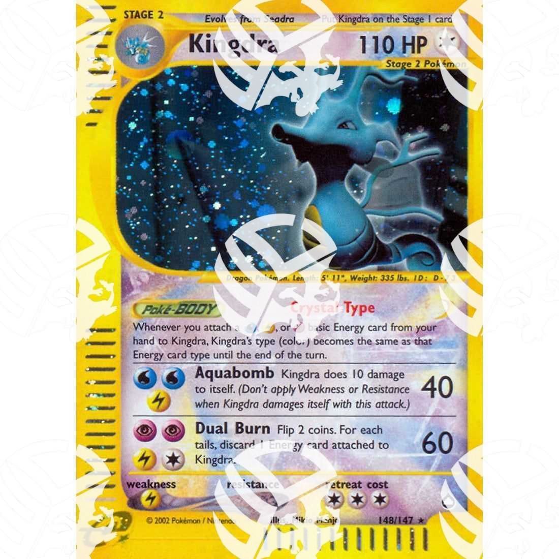 Aquapolis - Kingdra - Secret Rare 148/147 - Warcard - Aquapolis - Kingdra - Secret Rare 148/147 i prezzi più bassi sul mercato, solo da www.warcardshop.com! Carte singole, box, buste e mazzi.