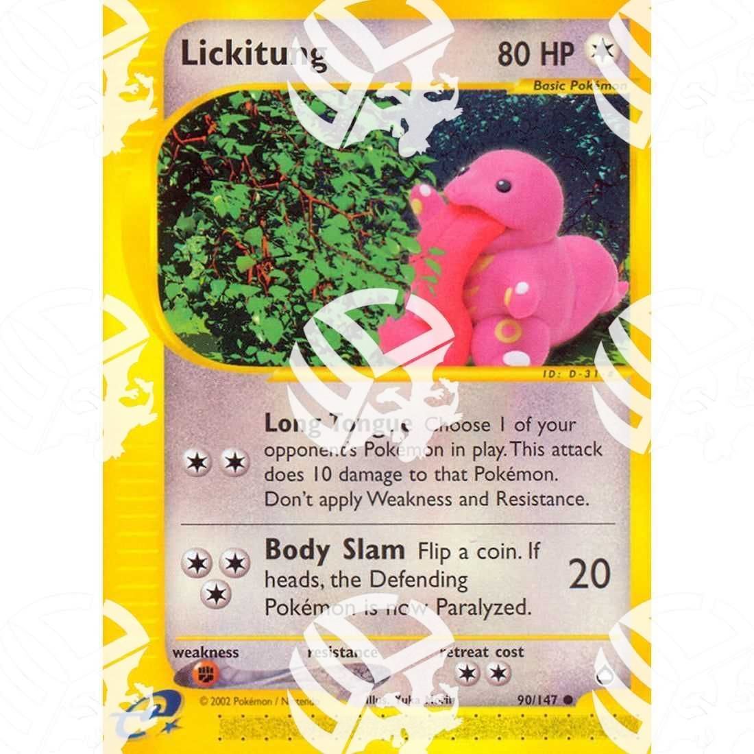 Aquapolis - Lickitung - 90/147 - Warcard - Aquapolis - Lickitung - 90/147 i prezzi più bassi sul mercato, solo da www.warcardshop.com! Carte singole, box, buste e mazzi.