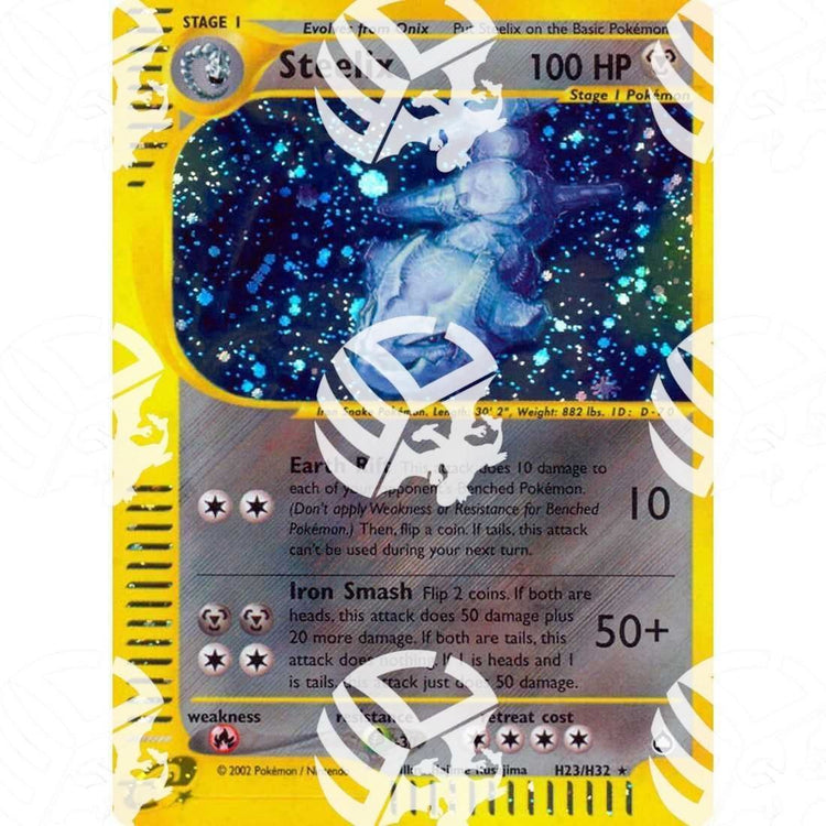 Aquapolis - Steelix - Holo Rare H23/H32 - Warcard - Aquapolis - Steelix - Holo Rare H23/H32 i prezzi più bassi sul mercato, solo da www.warcardshop.com! Carte singole, box, buste e mazzi.