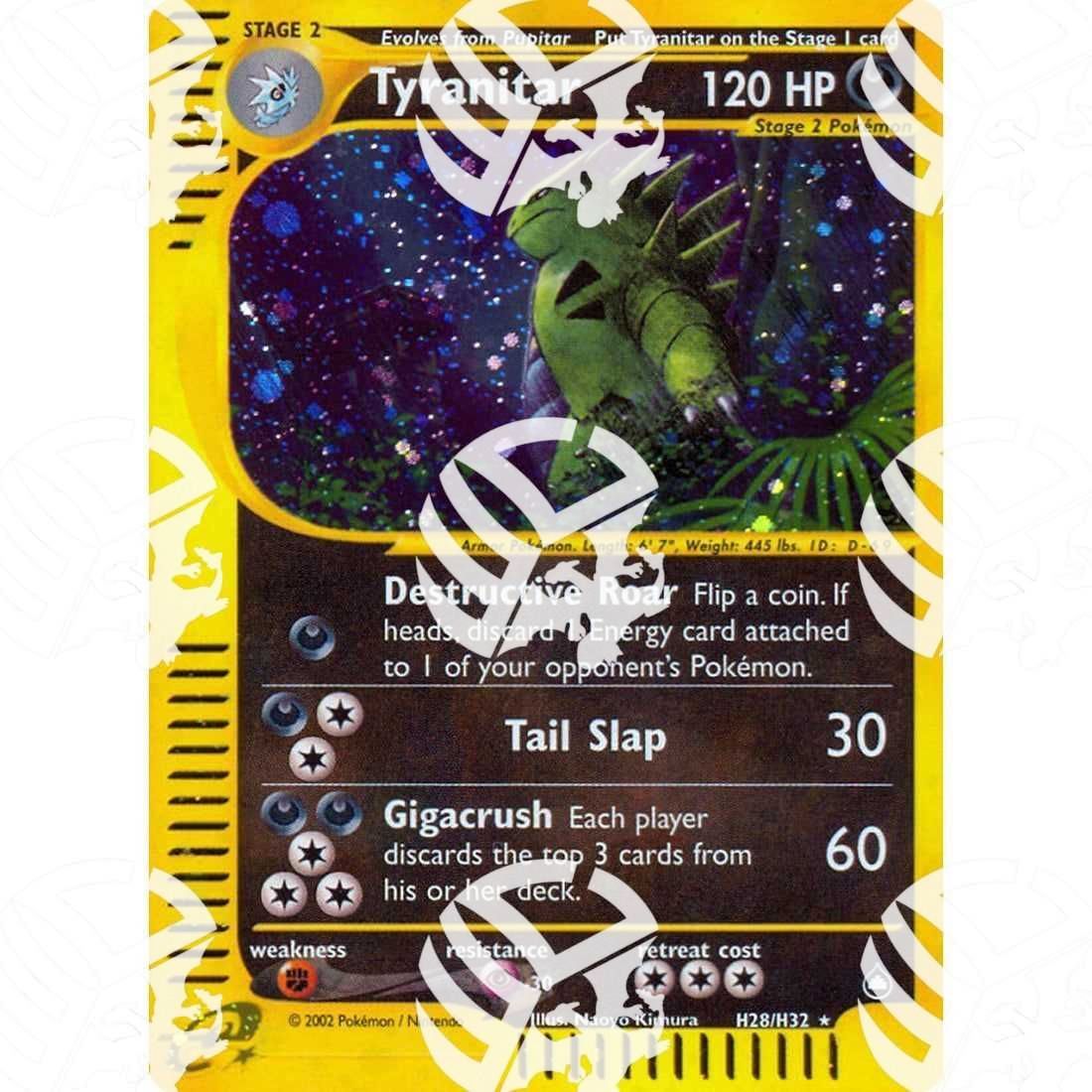 Aquapolis - Tyranitar - Holo Rare H28/H32 - Warcard - Aquapolis - Tyranitar - Holo Rare H28/H32 i prezzi più bassi sul mercato, solo da www.warcardshop.com! Carte singole, box, buste e mazzi.