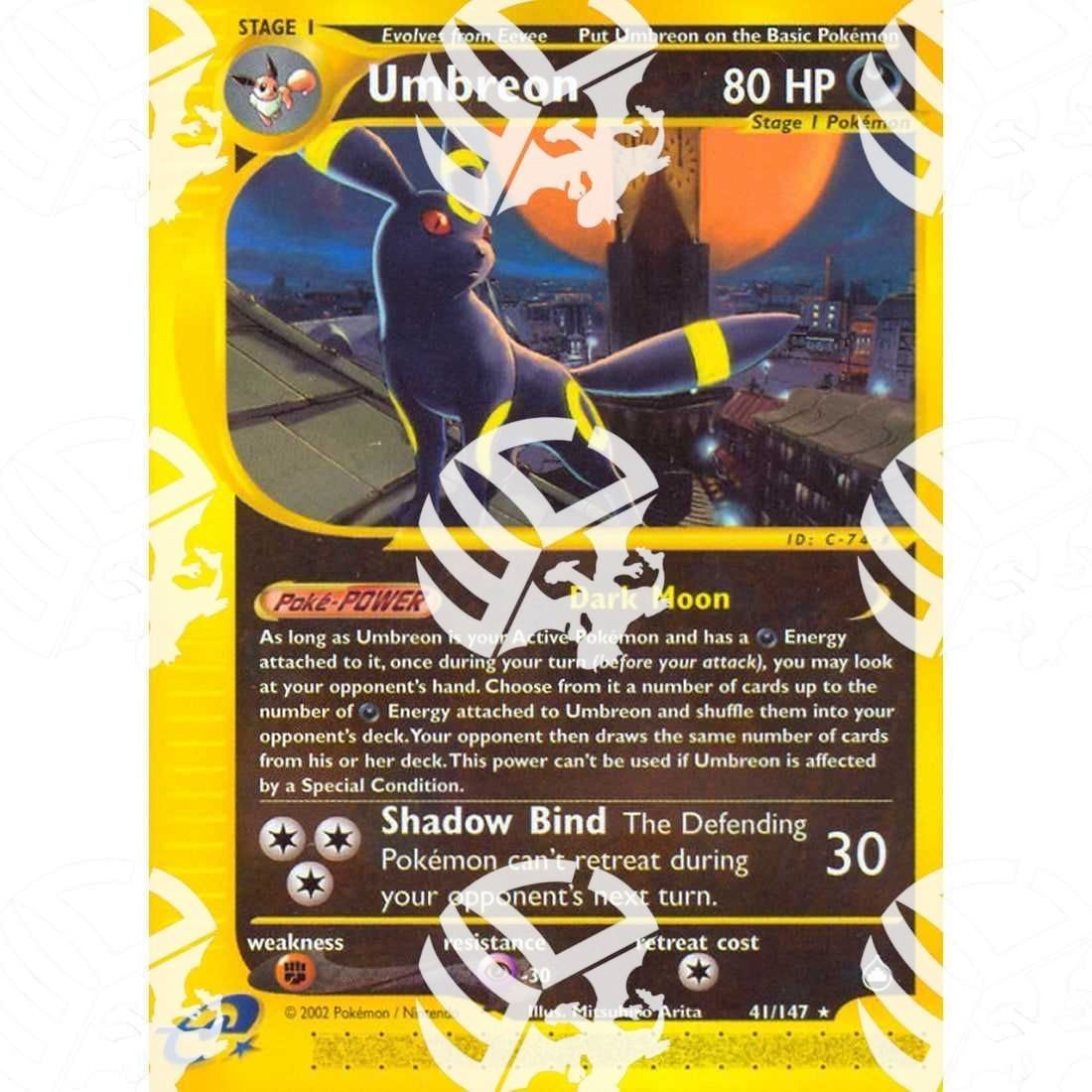 Aquapolis - Umbreon - 41/147 - Warcard - Aquapolis - Umbreon - 41/147 i prezzi più bassi sul mercato, solo da www.warcardshop.com! Carte singole, box, buste e mazzi.