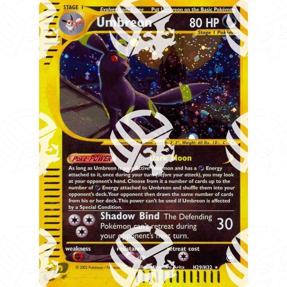 Aquapolis - Umbreon - Holo Rare H29/H32 - Warcard - Aquapolis - Umbreon - Holo Rare H29/H32 i prezzi più bassi sul mercato, solo da www.warcardshop.com! Carte singole, box, buste e mazzi.