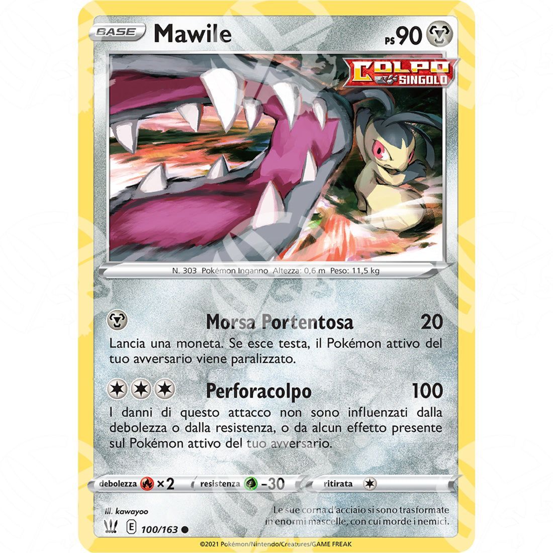 Stili di Lotta - Mawile - 100/163 - Warcard - Stili di Lotta - Mawile - 100/163 i prezzi più bassi sul mercato, solo da www.warcardshop.com! Carte singole, box, buste e mazzi.