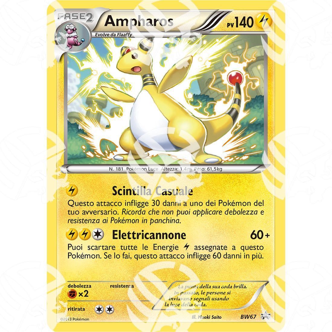 Black Star Promos - BW - Ampharos - Holo Promo BW67 - Warcard -  -  - Black Star Promos - BW - Ampharos - Holo Promo BW67 - Warcard - Black Star Promos - BW - Ampharos - Holo Promo BW67 i prezzi più bassi sul mercato, solo da www.warcardshop.com! Carte singole, box, buste e mazzi.