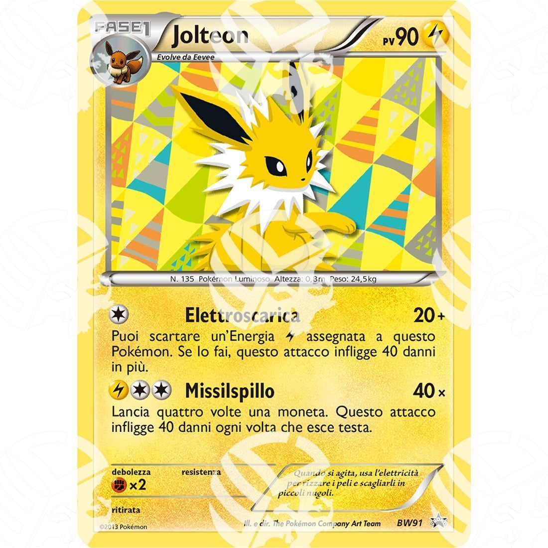 Black Star Promos - BW - Jolteon - Holo Promo BW91 - Warcard -  -  - Black Star Promos - BW - Jolteon - Holo Promo BW91 - Warcard - Black Star Promos - BW - Jolteon - Holo Promo BW91 i prezzi più bassi sul mercato, solo da www.warcardshop.com! Carte singole, box, buste e mazzi.