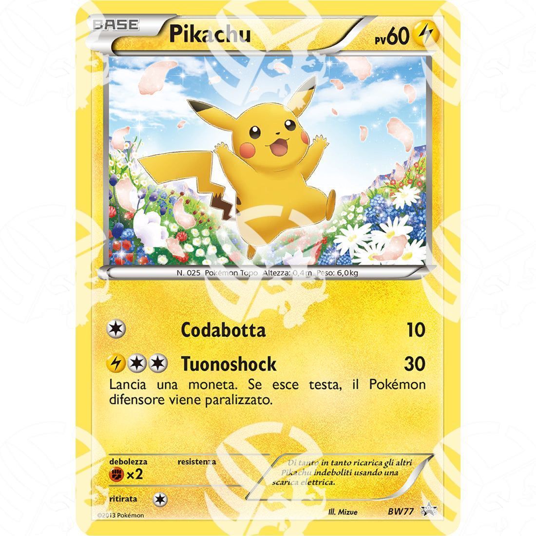 Black Star Promos - BW - Pikachu - Holo Promo BW77 - Warcard -  -  - Black Star Promos - BW - Pikachu - Holo Promo BW77 - Warcard - Black Star Promos - BW - Pikachu - Holo Promo BW77 i prezzi più bassi sul mercato, solo da www.warcardshop.com! Carte singole, box, buste e mazzi.