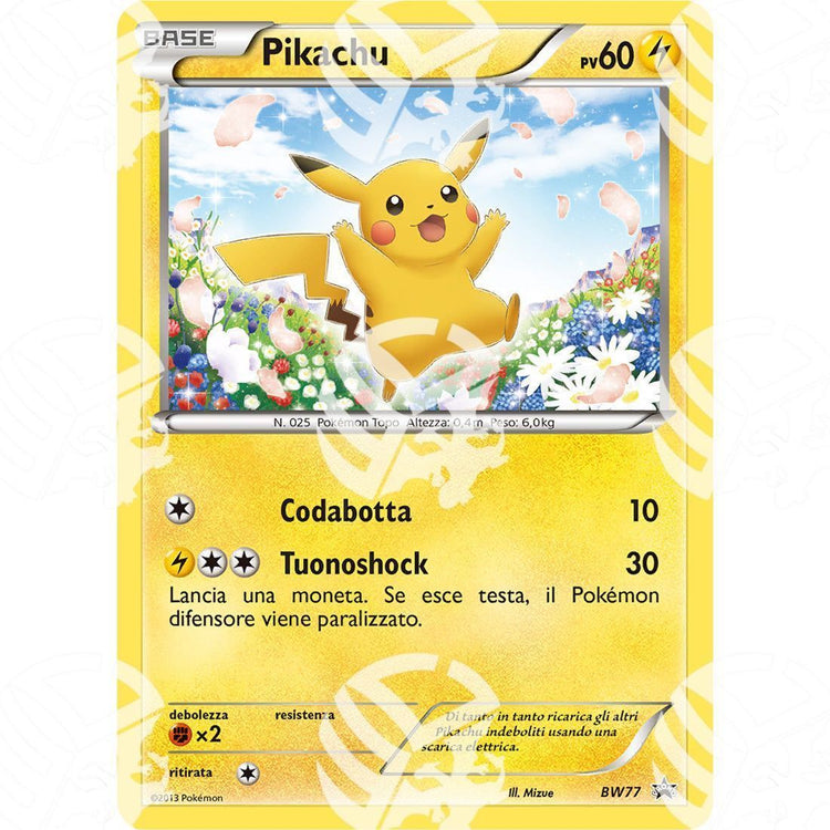 Black Star Promos - BW - Pikachu - Holo Promo BW77 - Warcard -  -  - Black Star Promos - BW - Pikachu - Holo Promo BW77 - Warcard - Black Star Promos - BW - Pikachu - Holo Promo BW77 i prezzi più bassi sul mercato, solo da www.warcardshop.com! Carte singole, box, buste e mazzi.