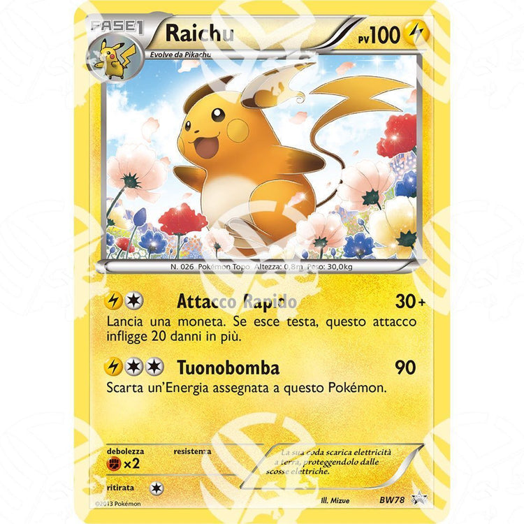 Black Star Promos - BW - Raichu - Holo Promo BW78 - Warcard -  -  - Black Star Promos - BW - Raichu - Holo Promo BW78 - Warcard - Black Star Promos - BW - Raichu - Holo Promo BW78 i prezzi più bassi sul mercato, solo da www.warcardshop.com! Carte singole, box, buste e mazzi.