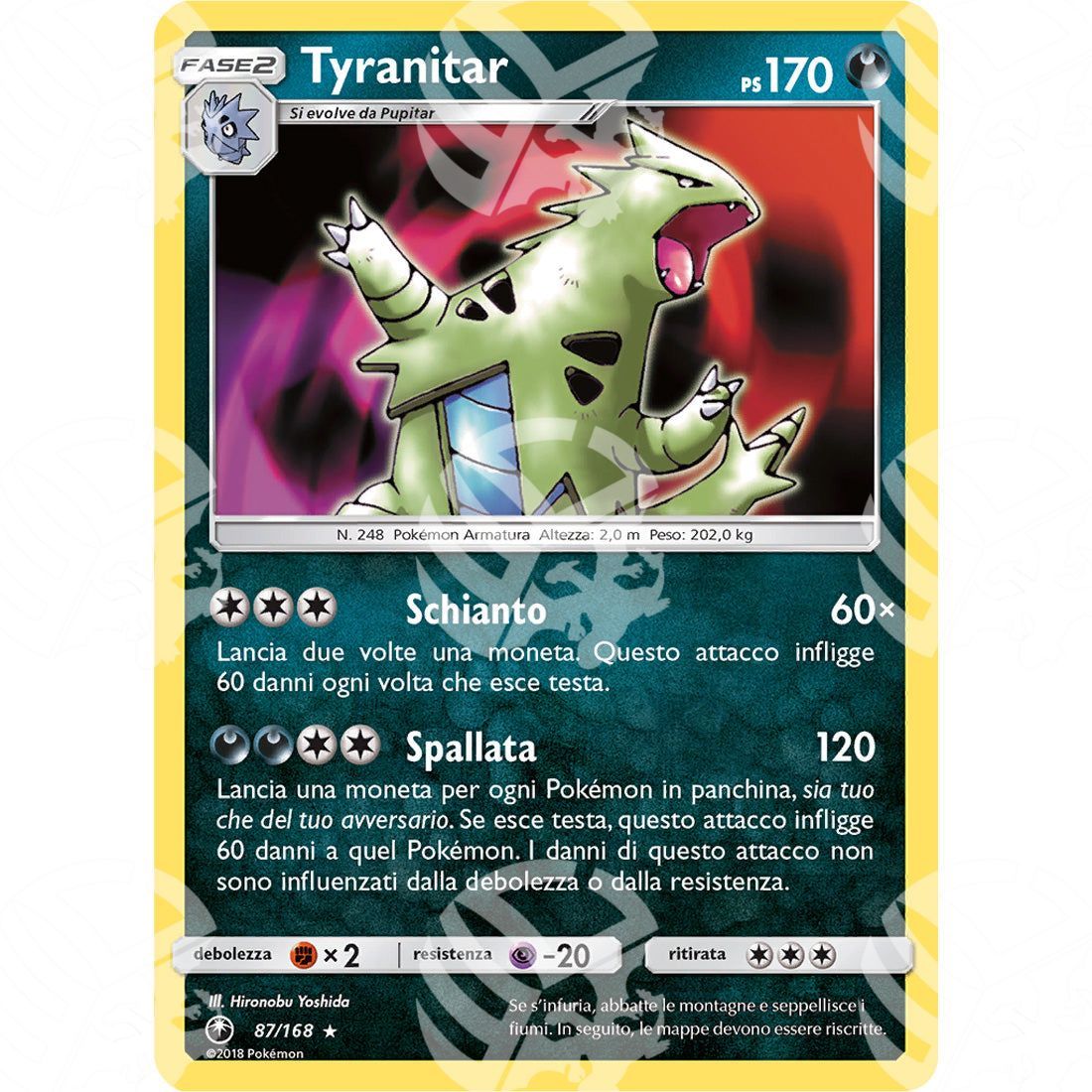 Tempesta Astrale - Tyranitar - Holo Rare 87/168 - Warcard - Tempesta Astrale - Tyranitar - Holo Rare 87/168 i prezzi più bassi sul mercato, solo da www.warcardshop.com! Carte singole, box, buste e mazzi.