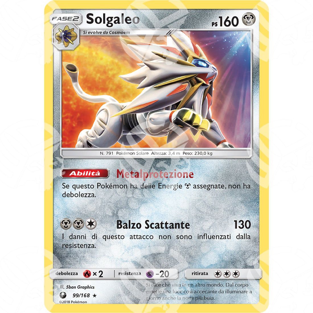 Tempesta Astrale - Solgaleo - Holo Rare 99/168 - Warcard - Tempesta Astrale - Solgaleo - Holo Rare 99/168 i prezzi più bassi sul mercato, solo da www.warcardshop.com! Carte singole, box, buste e mazzi.