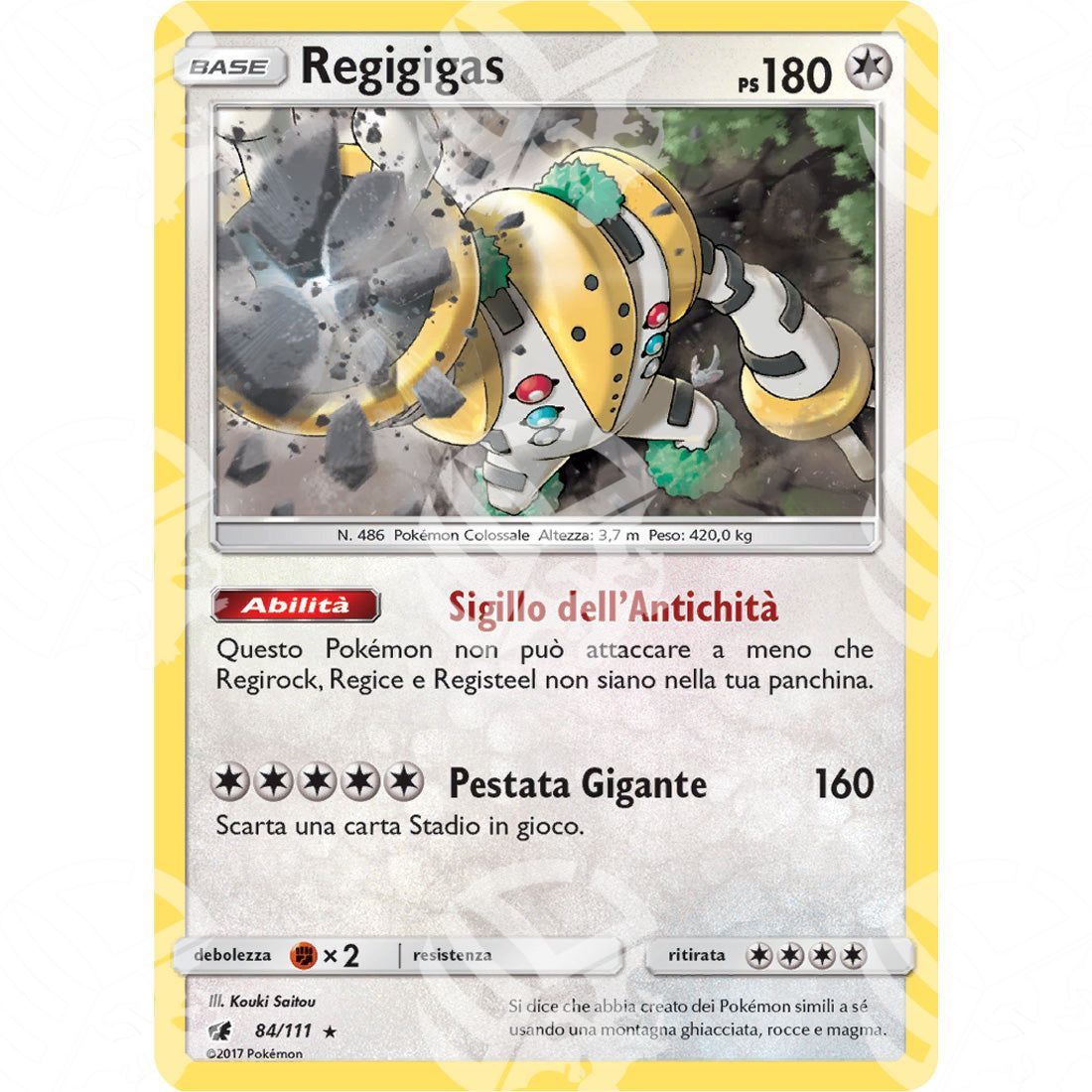 Invasione Scarlatta - Regigigas - Holo Rare 84/111 - Warcard - Invasione Scarlatta - Regigigas - Holo Rare 84/111 i prezzi più bassi sul mercato, solo da www.warcardshop.com! Carte singole, box, buste e mazzi.