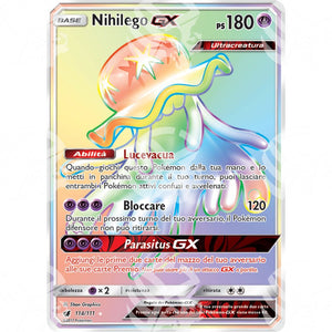 Invasione Scarlatta - Nihilego GX - Rainbow Rare 114/111 - Warcard - Invasione Scarlatta - Nihilego GX - Rainbow Rare 114/111 i prezzi più bassi sul mercato, solo da www.warcardshop.com! Carte singole, box, buste e mazzi.