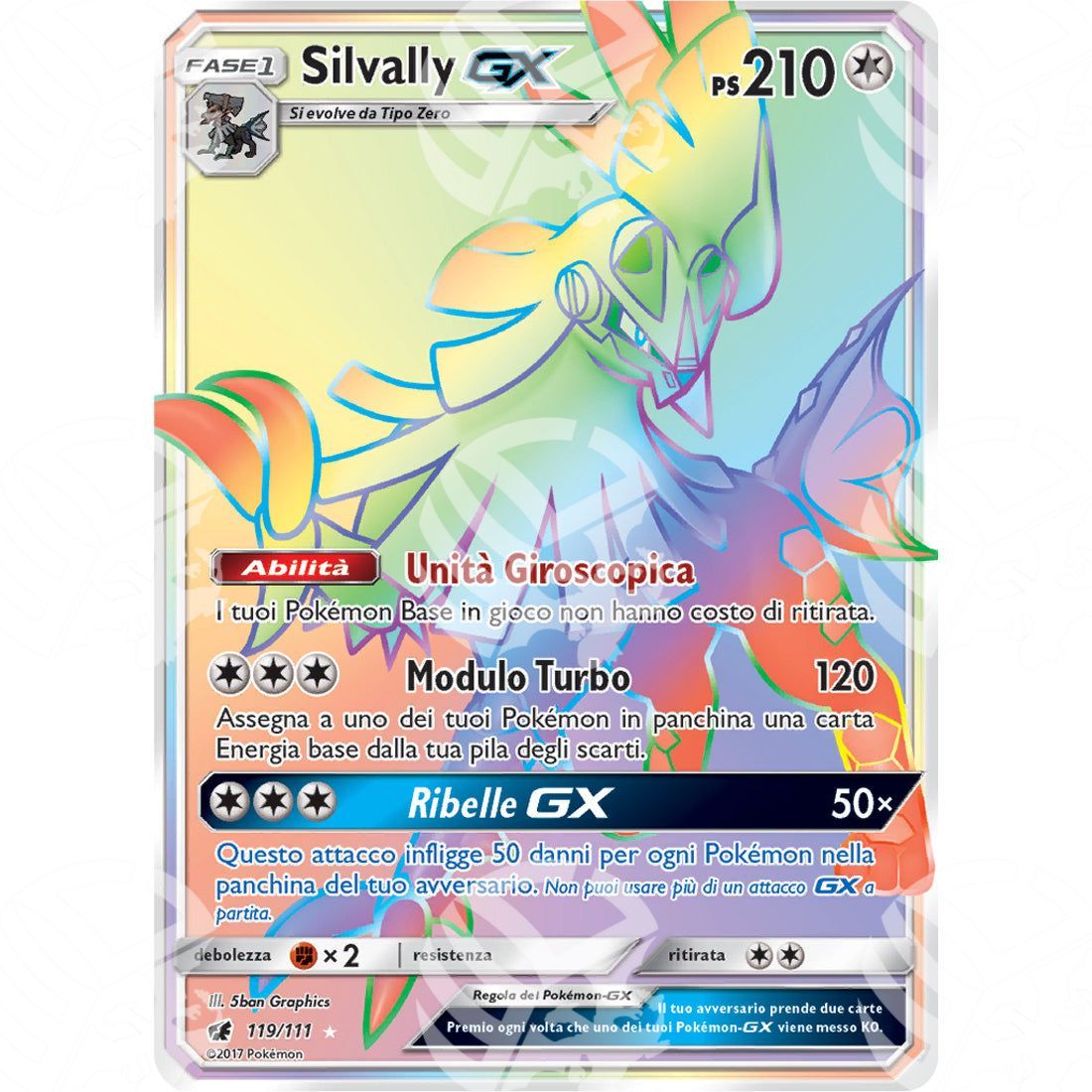 Invasione Scarlatta - Silvally GX - Rainbow Rare 119/111 - Warcard - Invasione Scarlatta - Silvally GX - Rainbow Rare 119/111 i prezzi più bassi sul mercato, solo da www.warcardshop.com! Carte singole, box, buste e mazzi.