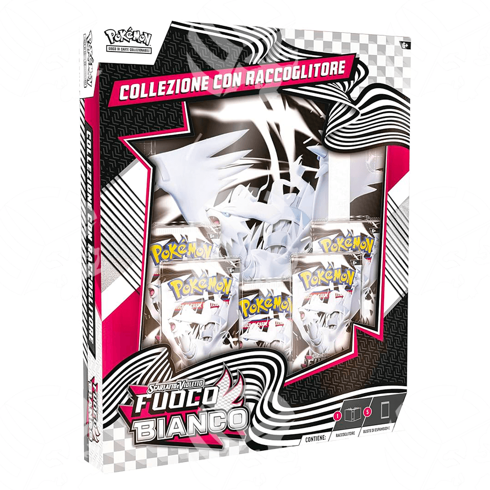 Collezione con Raccoglitore Fuoco Bianco e Luce Nera