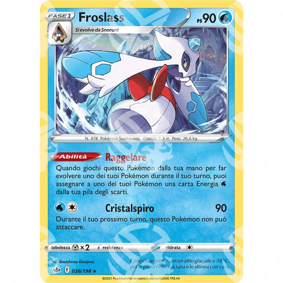 Regno Glaciale - Froslass - Holo Rare 036/198 - Warcard - Regno Glaciale - Froslass - Holo Rare 036/198 i prezzi più bassi sul mercato, solo da www.warcardshop.com! Carte singole, box, buste e mazzi.