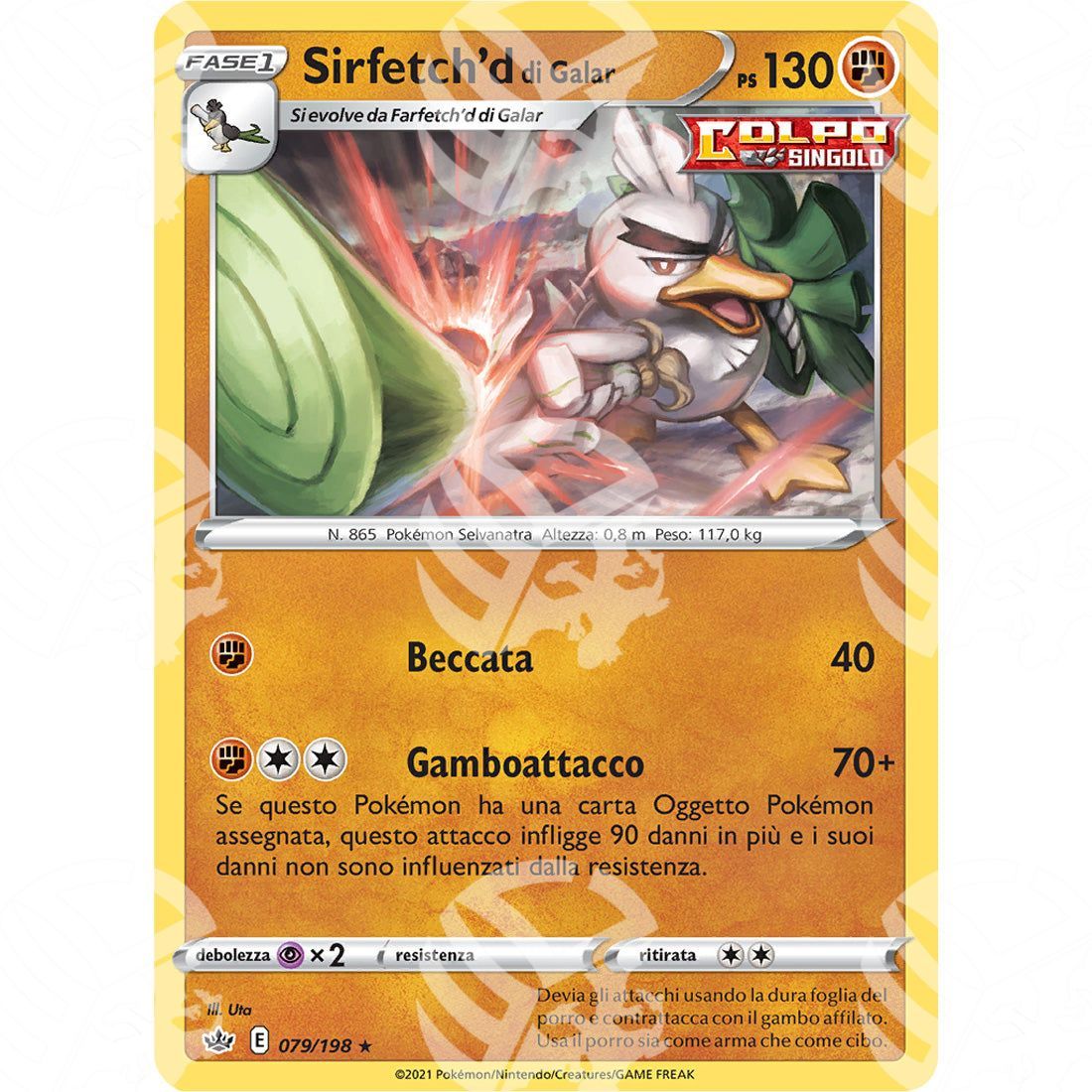 Regno Glaciale - Galarian Sirfetch'd - 079/198 - Warcard - Regno Glaciale - Galarian Sirfetch'd - 079/198 i prezzi più bassi sul mercato, solo da www.warcardshop.com! Carte singole, box, buste e mazzi.