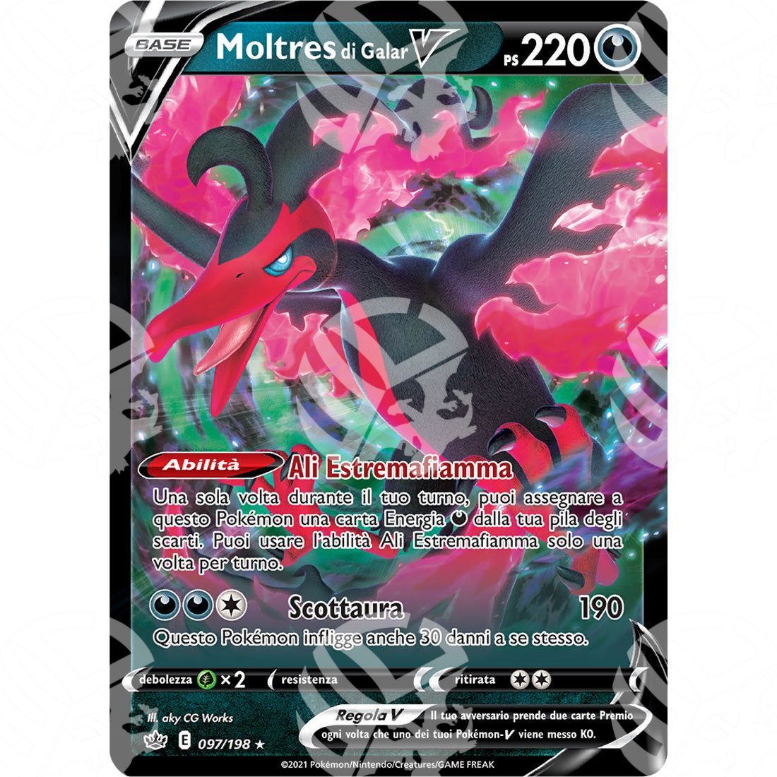 Regno Glaciale - Galarian Moltres V - 097/198 - Warcard - Regno Glaciale - Galarian Moltres V - 097/198 i prezzi più bassi sul mercato, solo da www.warcardshop.com! Carte singole, box, buste e mazzi.