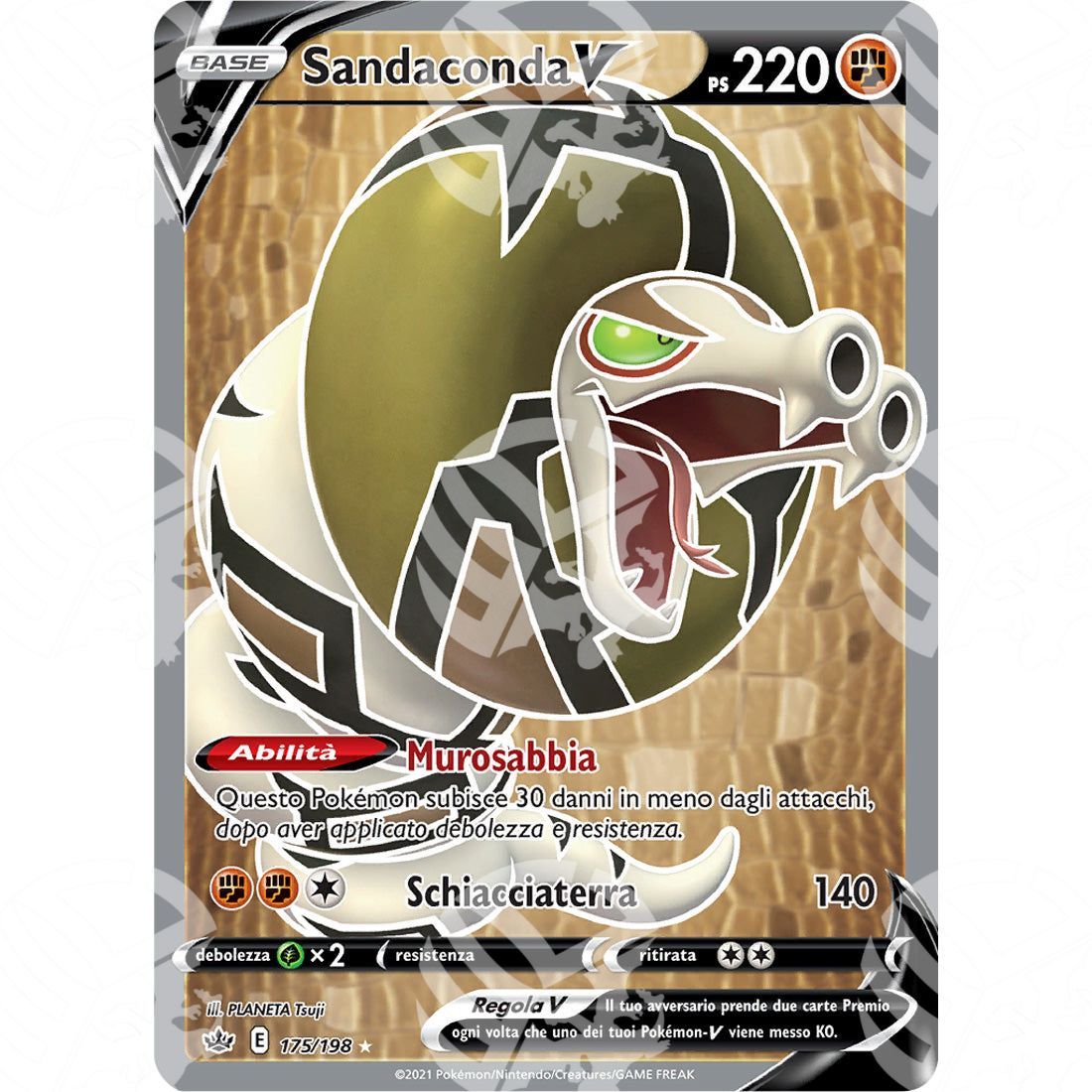 Regno Glaciale - Sandaconda V - Ultra Rare 175/198 - Warcard - Regno Glaciale - Sandaconda V - Ultra Rare 175/198 i prezzi più bassi sul mercato, solo da www.warcardshop.com! Carte singole, box, buste e mazzi.