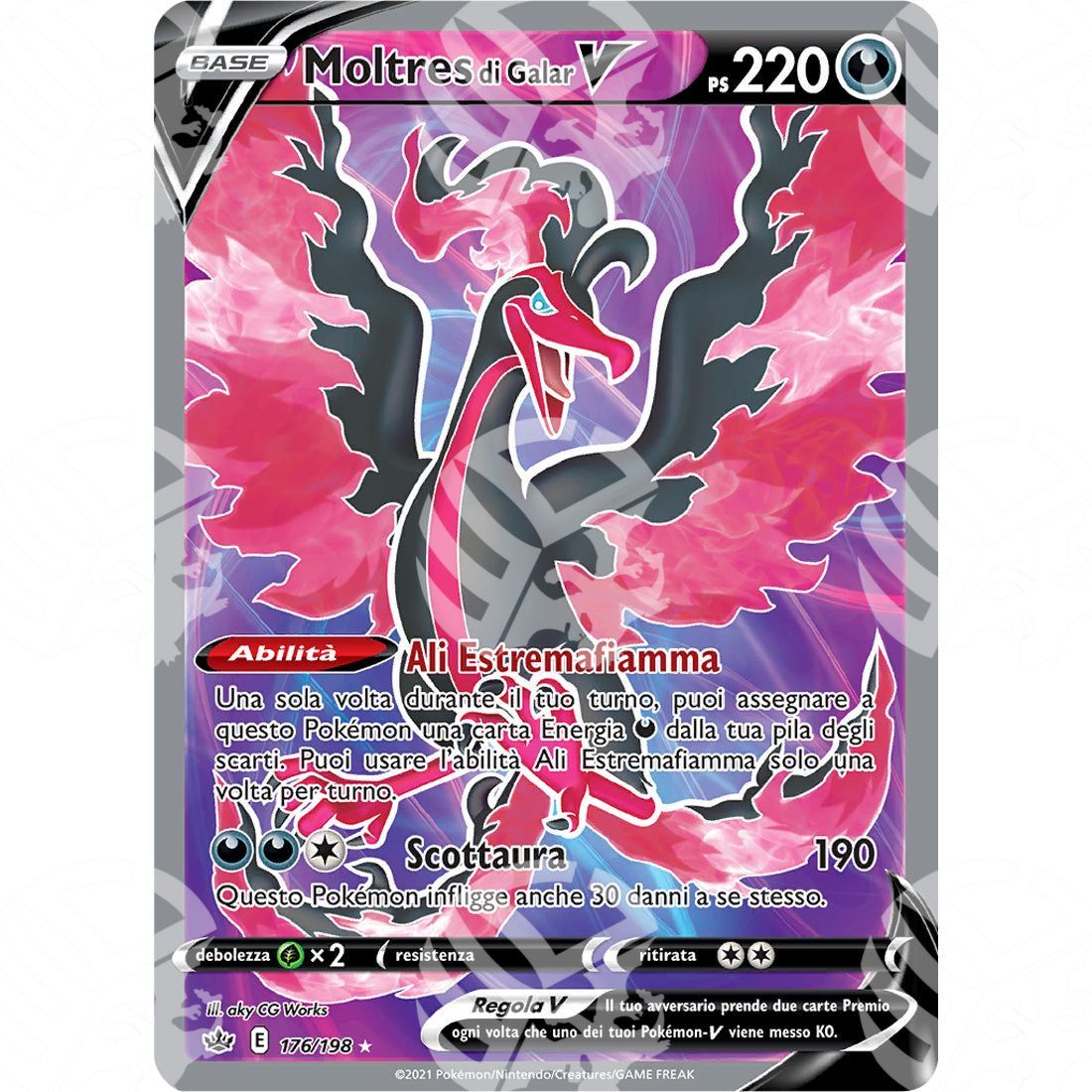 Regno Glaciale - Galarian Moltres V - Ultra Rare 176/198 - Warcard - Regno Glaciale - Galarian Moltres V - Ultra Rare 176/198 i prezzi più bassi sul mercato, solo da www.warcardshop.com! Carte singole, box, buste e mazzi.