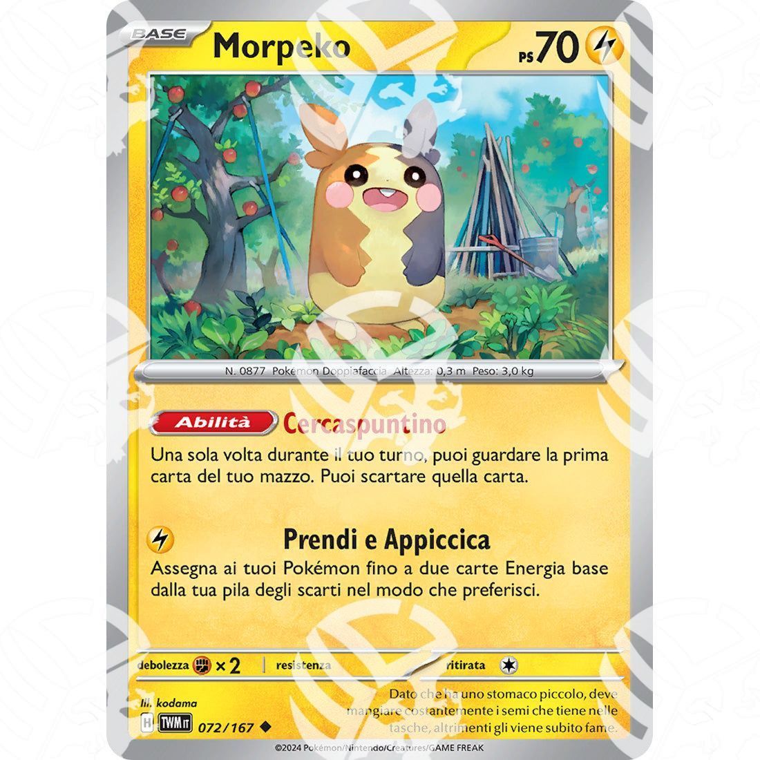 Crepuscolo Mascherato - Morpeko - 072/167 - Warcard - Crepuscolo Mascherato - Morpeko - 072/167 i prezzi più bassi sul mercato, solo da www.warcardshop.com! Carte singole, box, buste e mazzi.