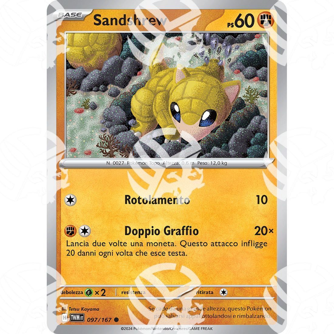 Crepuscolo Mascherato - Sandshrew - 097/167 - Warcard - Crepuscolo Mascherato - Sandshrew - 097/167 i prezzi più bassi sul mercato, solo da www.warcardshop.com! Carte singole, box, buste e mazzi.