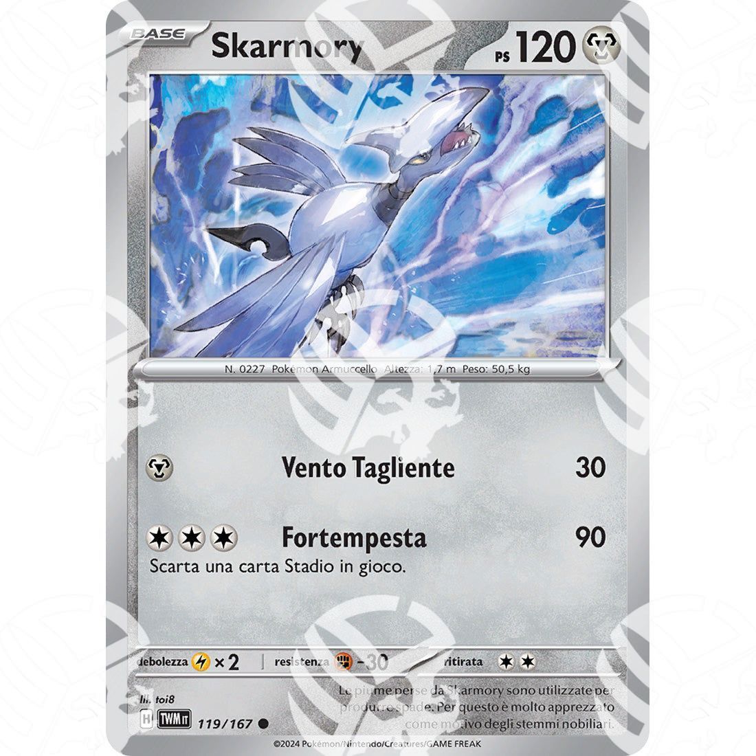 Crepuscolo Mascherato - Skarmory - 119/167 - Warcard - Crepuscolo Mascherato - Skarmory - 119/167 i prezzi più bassi sul mercato, solo da www.warcardshop.com! Carte singole, box, buste e mazzi.
