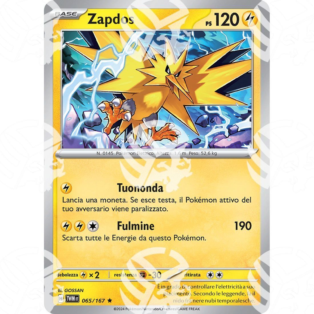 Crepuscolo Mascherato - Zapdos - 065/167 - Warcard - Crepuscolo Mascherato - Zapdos - 065/167 i prezzi più bassi sul mercato, solo da www.warcardshop.com! Carte singole, box, buste e mazzi.