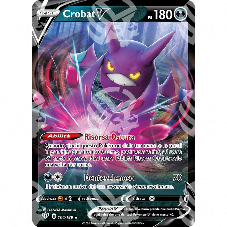 Fiamme Oscure - Crobat V - 104/189 - Warcard - Fiamme Oscure - Crobat V - 104/189 i prezzi più bassi sul mercato, solo da www.warcardshop.com! Carte singole, box, buste e mazzi.