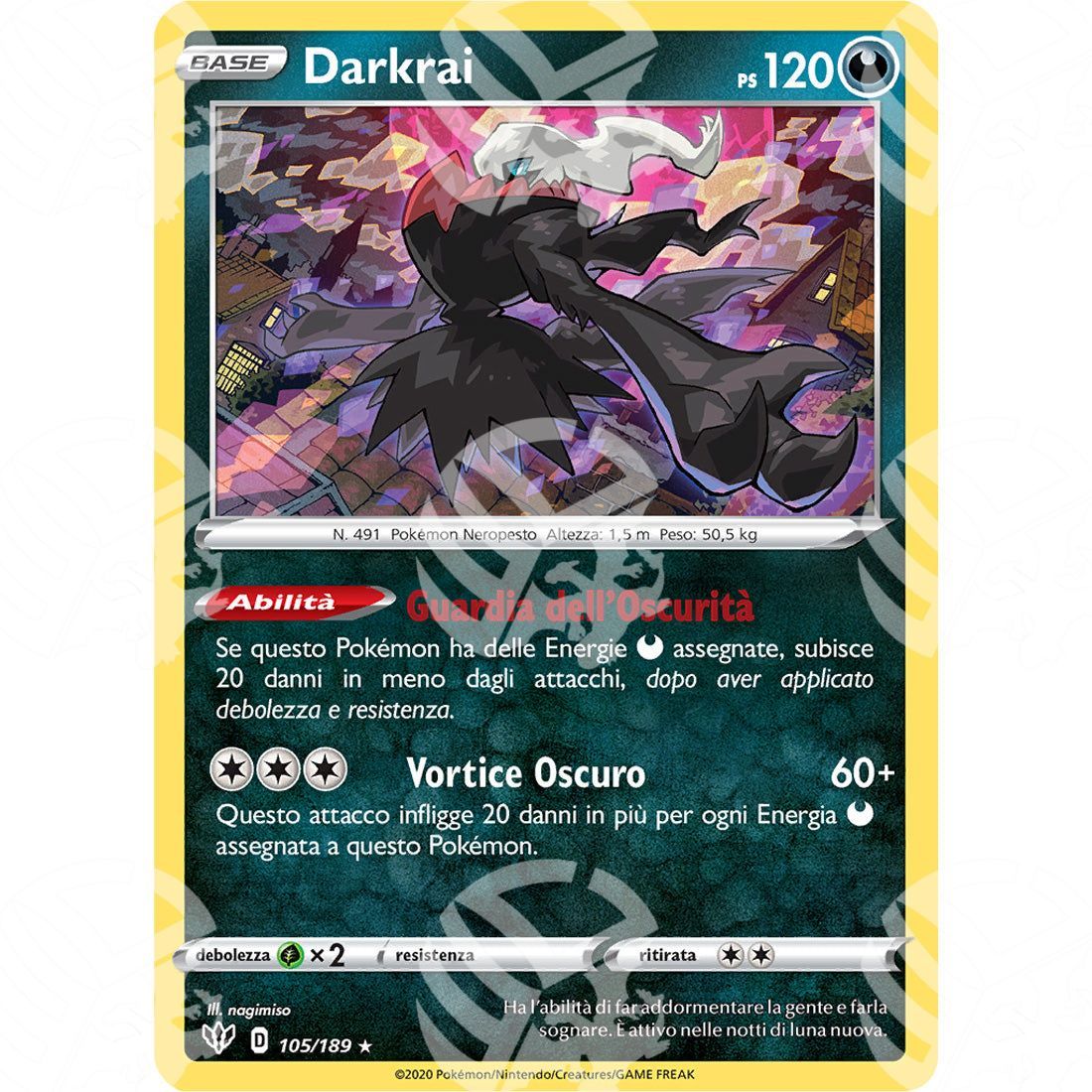 Fiamme Oscure - Darkrai - Holo Rare 105/189 - Warcard - Fiamme Oscure - Darkrai - Holo Rare 105/189 i prezzi più bassi sul mercato, solo da www.warcardshop.com! Carte singole, box, buste e mazzi.
