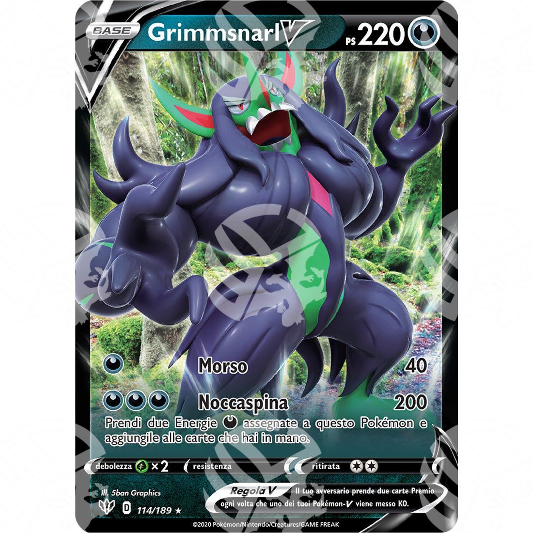 Fiamme Oscure - Grimmsnarl V - 114/189 - Warcard - Fiamme Oscure - Grimmsnarl V - 114/189 i prezzi più bassi sul mercato, solo da www.warcardshop.com! Carte singole, box, buste e mazzi.