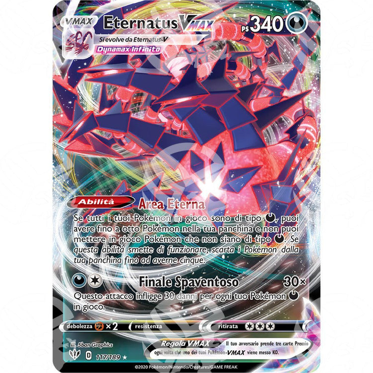 Fiamme Oscure - Eternatus VMAX - 117/189 - Warcard - Fiamme Oscure - Eternatus VMAX - 117/189 i prezzi più bassi sul mercato, solo da www.warcardshop.com! Carte singole, box, buste e mazzi.