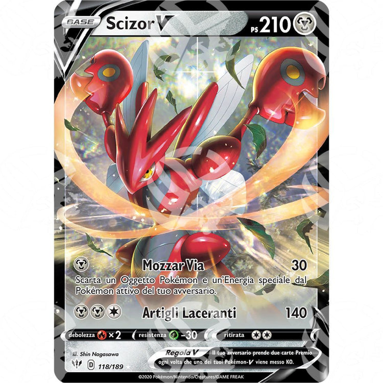 Fiamme Oscure - Scizor V - 118/189 - Warcard - Fiamme Oscure - Scizor V - 118/189 i prezzi più bassi sul mercato, solo da www.warcardshop.com! Carte singole, box, buste e mazzi.
