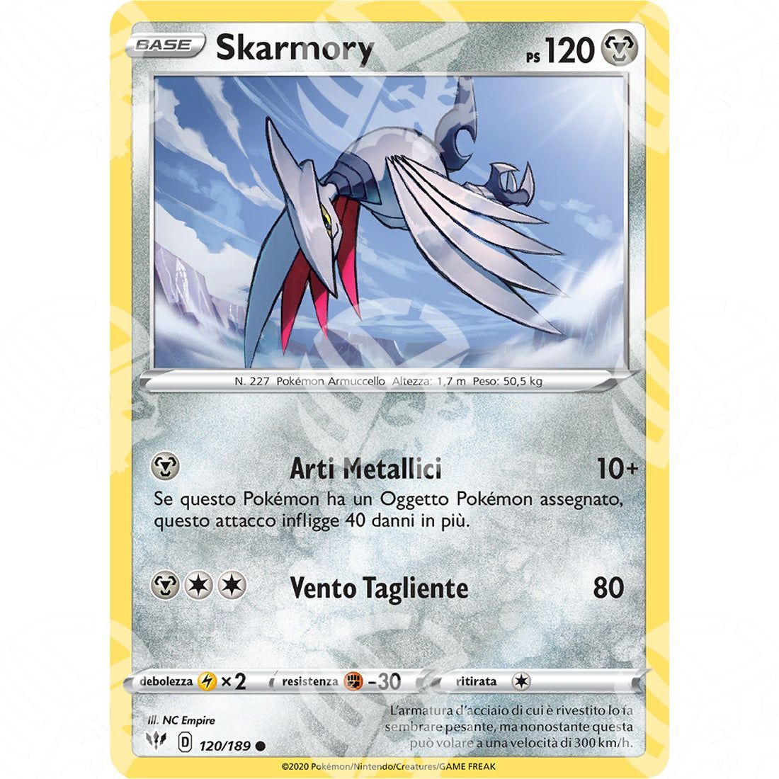 Fiamme Oscure - Skarmory - 120/189 - Warcard - Fiamme Oscure - Skarmory - 120/189 i prezzi più bassi sul mercato, solo da www.warcardshop.com! Carte singole, box, buste e mazzi.