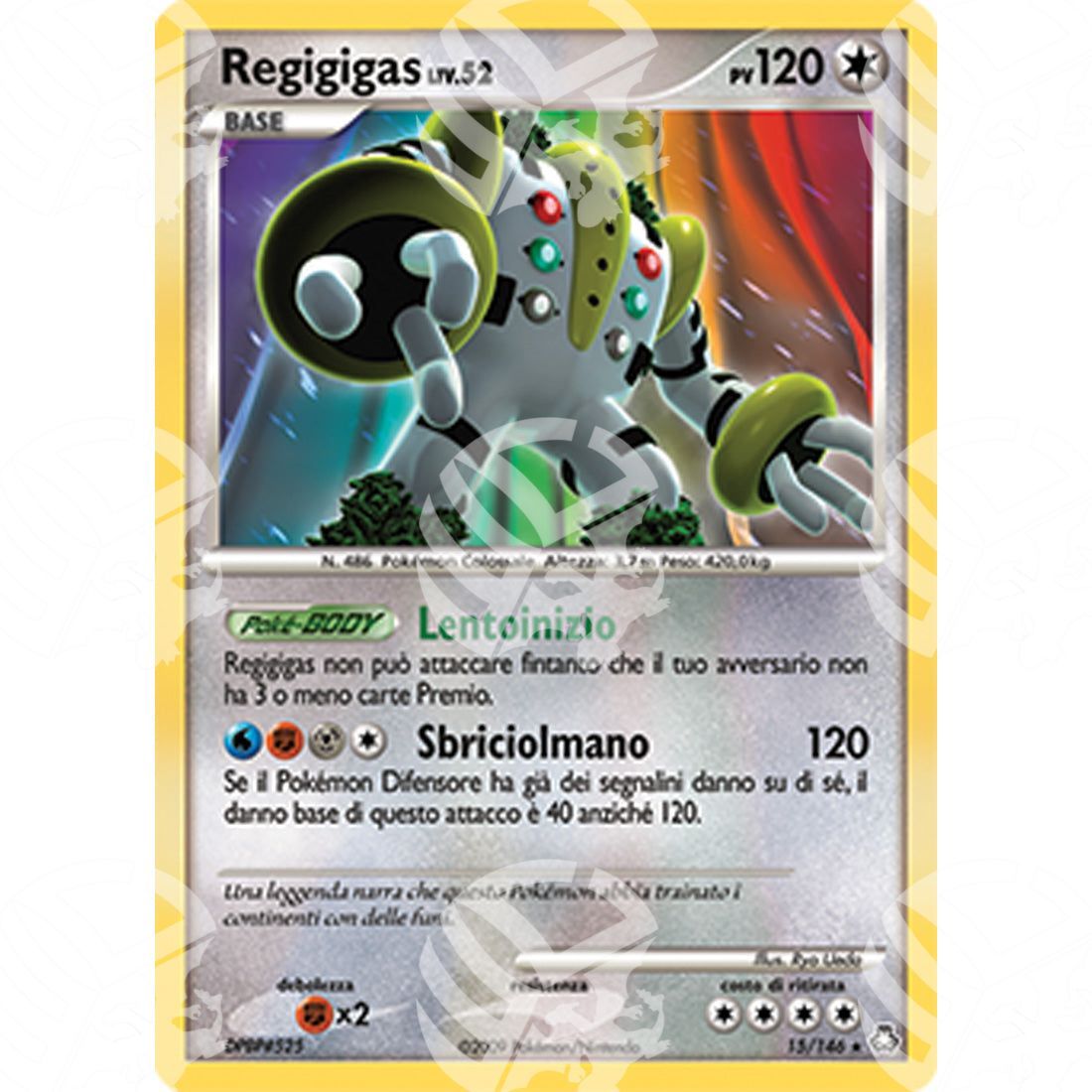 Il Risveglio dei Miti - Regigigas Lv.52 - Holo Rare 15/146 - Warcard - Il Risveglio dei Miti - Regigigas Lv.52 - Holo Rare 15/146 i prezzi più bassi sul mercato, solo da www.warcardshop.com! Carte singole, box, buste e mazzi.