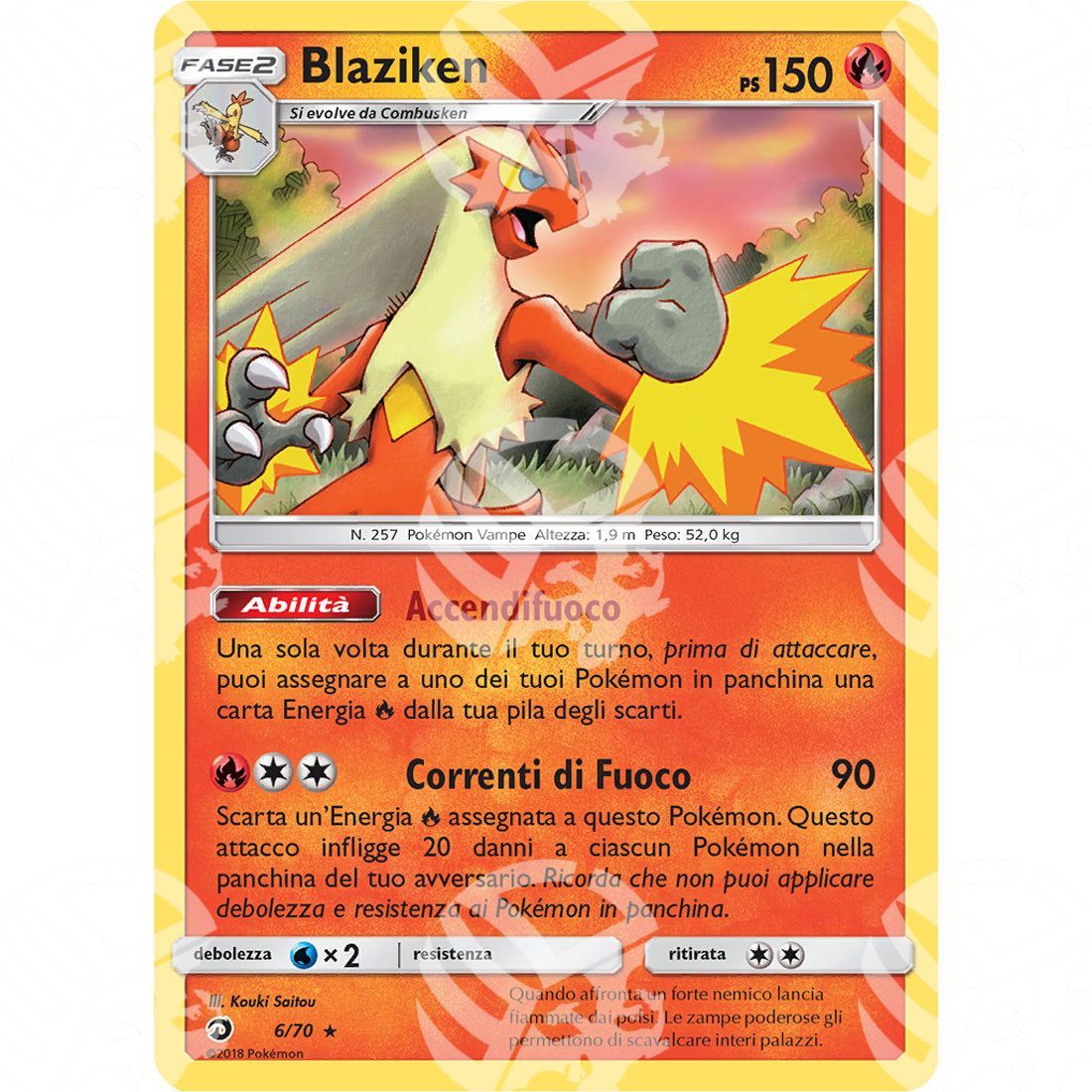 Trionfo dei Draghi - Blaziken - Holo Rare 6/70 - Warcard