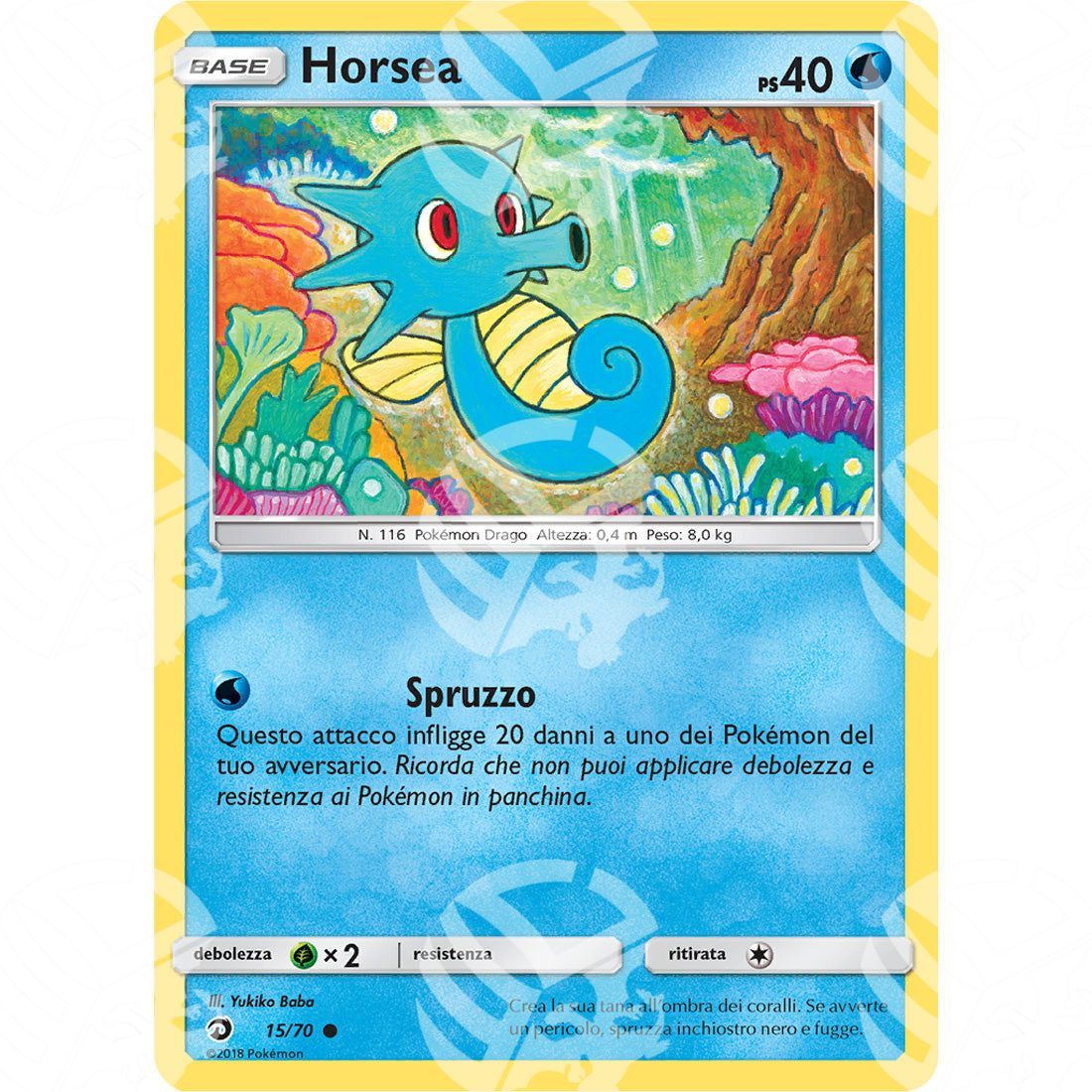 Trionfo dei Draghi - Horsea - 15/70 - Warcard