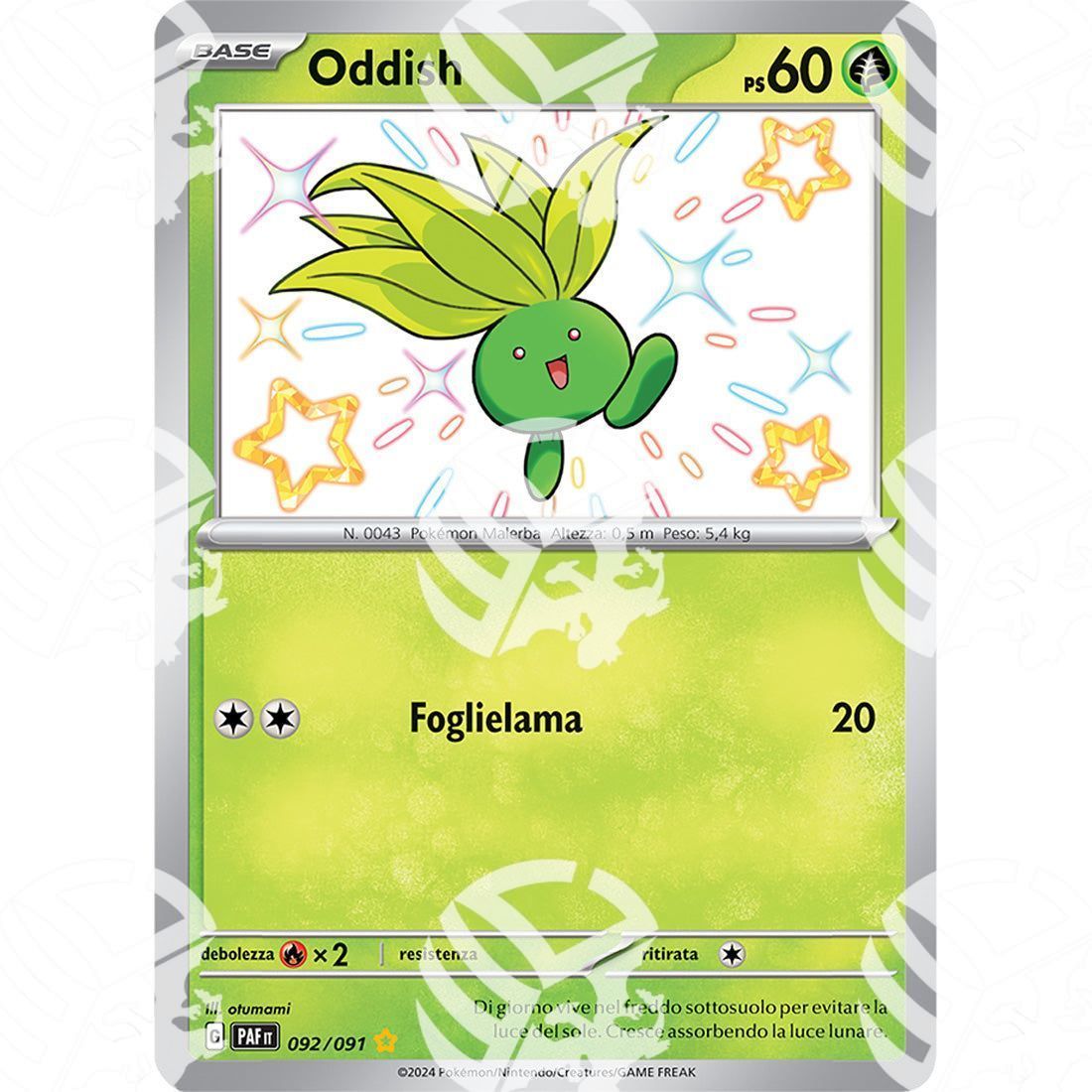 Destino di Paldea - Oddish - Shiny Rare | 092/091 - Warcard - Destino di Paldea - Oddish - Shiny Rare | 092/091 i prezzi più bassi sul mercato, solo da www.warcardshop.com! Carte singole, box, buste e mazzi.