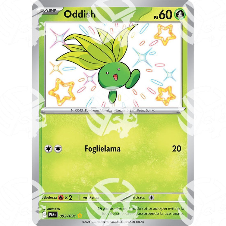 Destino di Paldea - Oddish - Shiny Rare | 092/091 - Warcard - Destino di Paldea - Oddish - Shiny Rare | 092/091 i prezzi più bassi sul mercato, solo da www.warcardshop.com! Carte singole, box, buste e mazzi.