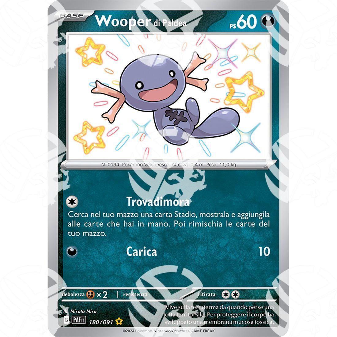 Destino di Paldea - Paldean Wooper - Shiny Rare | 180/091 - Warcard - Destino di Paldea - Paldean Wooper - Shiny Rare | 180/091 i prezzi più bassi sul mercato, solo da www.warcardshop.com! Carte singole, box, buste e mazzi.