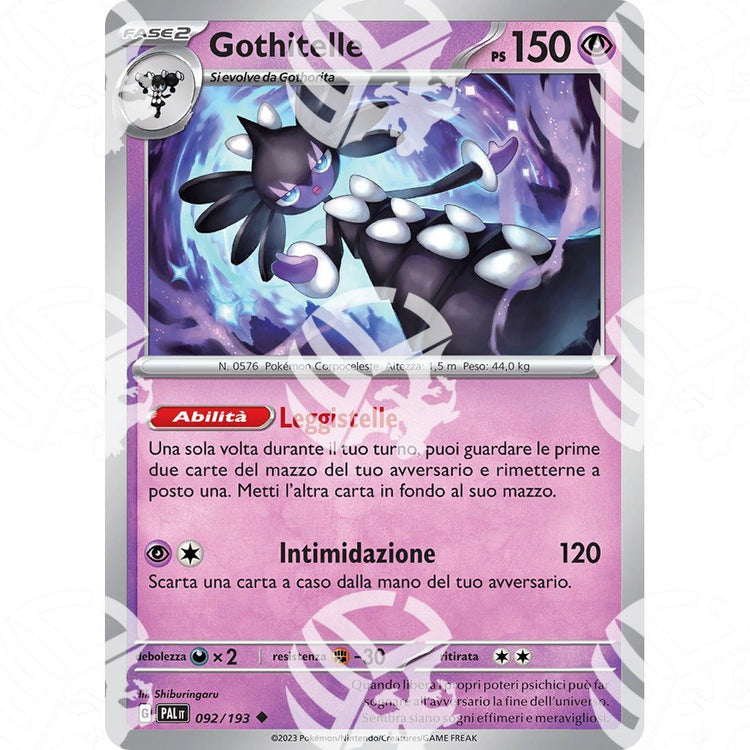 Evoluzioni a Paldea - Gothitelle - 092/193 - Warcard - Evoluzioni a Paldea - Gothitelle - 092/193 i prezzi più bassi sul mercato, solo da www.warcardshop.com! Carte singole, box, buste e mazzi.