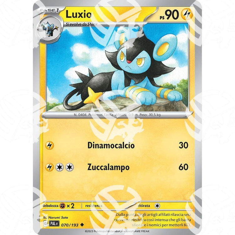 Evoluzioni a Paldea - Luxio - 070/193 - Warcard - Evoluzioni a Paldea - Luxio - 070/193 i prezzi più bassi sul mercato, solo da www.warcardshop.com! Carte singole, box, buste e mazzi.