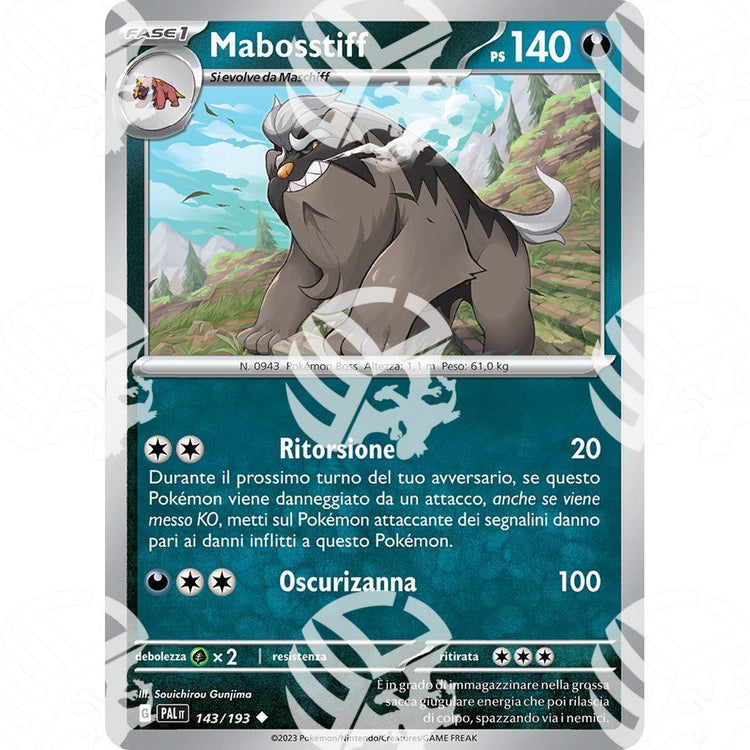 Evoluzioni a Paldea - Mabosstiff - 143/193 - Warcard - Evoluzioni a Paldea - Mabosstiff - 143/193 i prezzi più bassi sul mercato, solo da www.warcardshop.com! Carte singole, box, buste e mazzi.