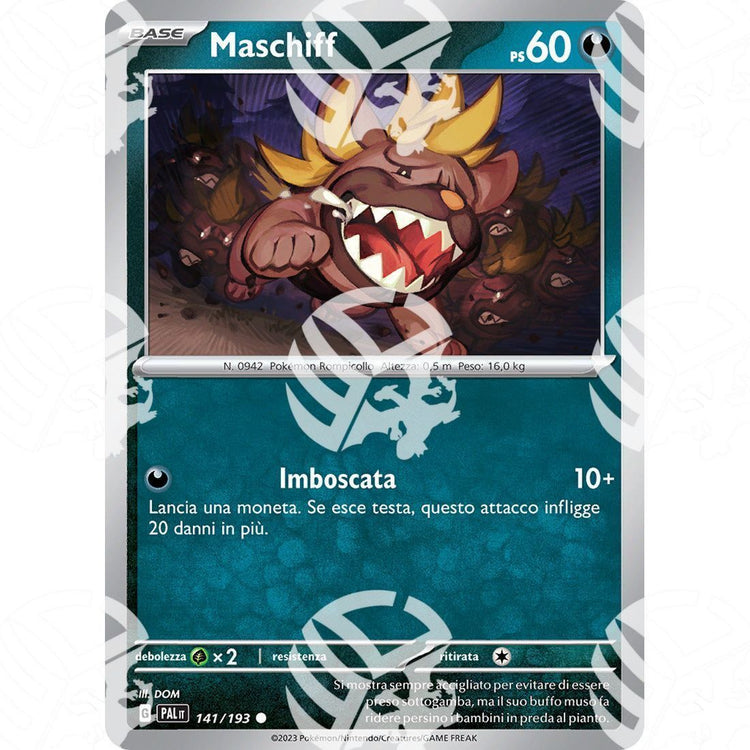 Evoluzioni a Paldea - Maschiff - 141/193 - Warcard - Evoluzioni a Paldea - Maschiff - 141/193 i prezzi più bassi sul mercato, solo da www.warcardshop.com! Carte singole, box, buste e mazzi.