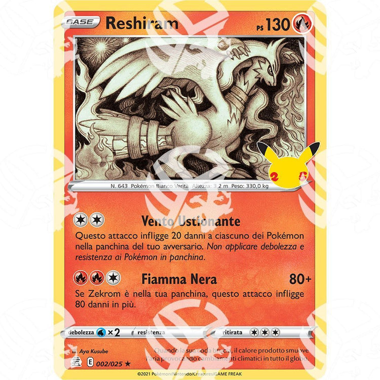 Gran Festa - Reshiram - Holo Rare 002/025 - Warcard